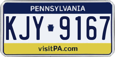PA license plate KJY9167