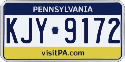 PA license plate KJY9172