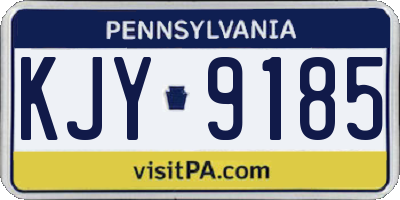 PA license plate KJY9185