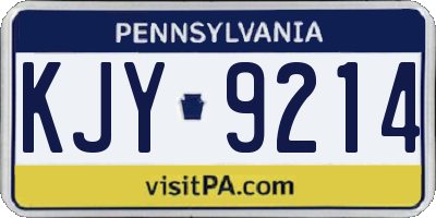 PA license plate KJY9214