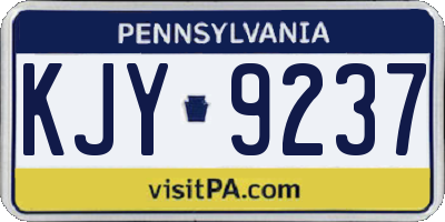 PA license plate KJY9237