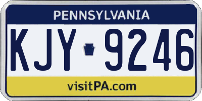 PA license plate KJY9246