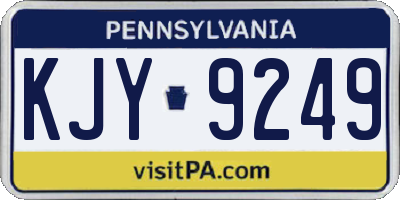 PA license plate KJY9249