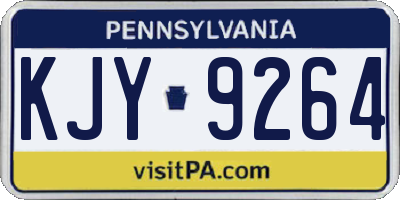 PA license plate KJY9264