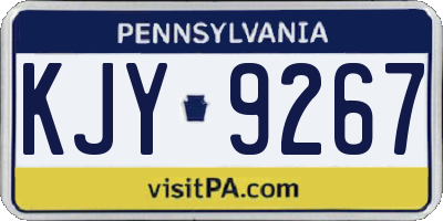 PA license plate KJY9267