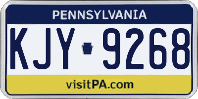 PA license plate KJY9268