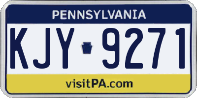PA license plate KJY9271