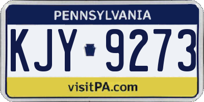 PA license plate KJY9273