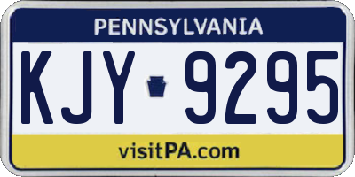 PA license plate KJY9295
