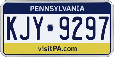 PA license plate KJY9297