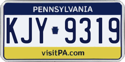 PA license plate KJY9319