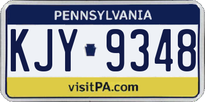 PA license plate KJY9348