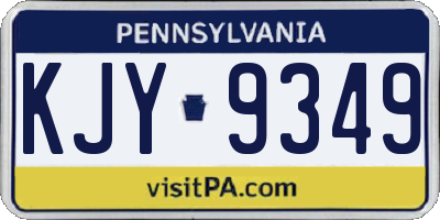 PA license plate KJY9349