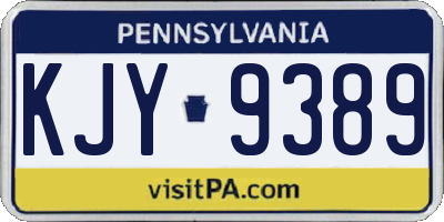 PA license plate KJY9389