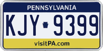 PA license plate KJY9399