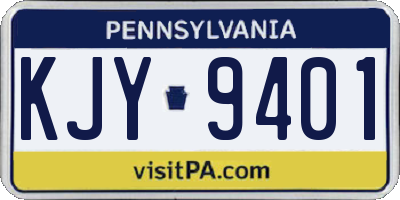 PA license plate KJY9401