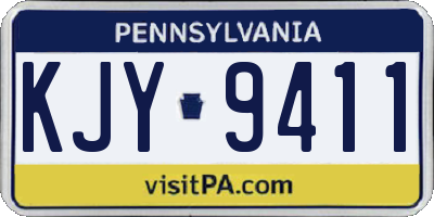 PA license plate KJY9411