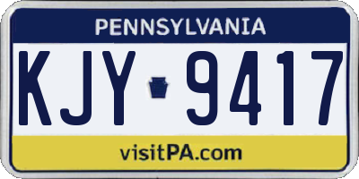 PA license plate KJY9417