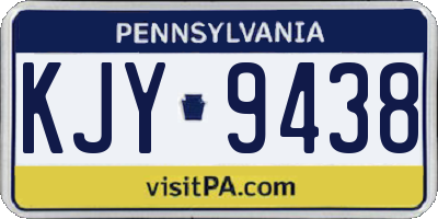 PA license plate KJY9438