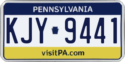 PA license plate KJY9441