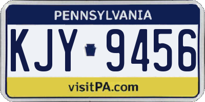 PA license plate KJY9456