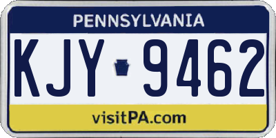 PA license plate KJY9462