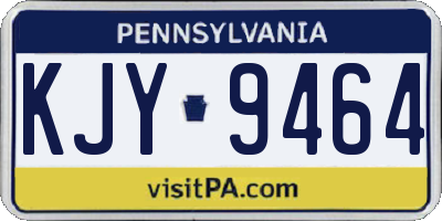 PA license plate KJY9464