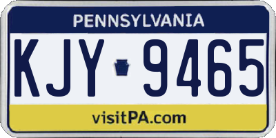 PA license plate KJY9465