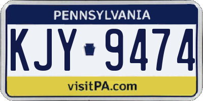PA license plate KJY9474