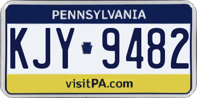 PA license plate KJY9482