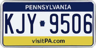 PA license plate KJY9506