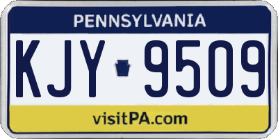 PA license plate KJY9509