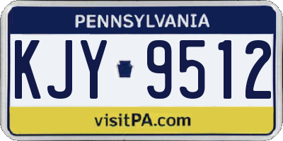 PA license plate KJY9512