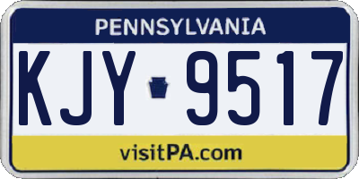 PA license plate KJY9517