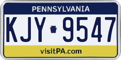 PA license plate KJY9547