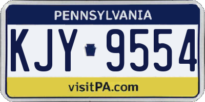 PA license plate KJY9554