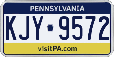 PA license plate KJY9572