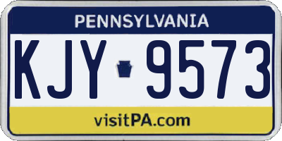 PA license plate KJY9573