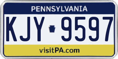 PA license plate KJY9597