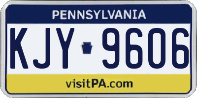 PA license plate KJY9606