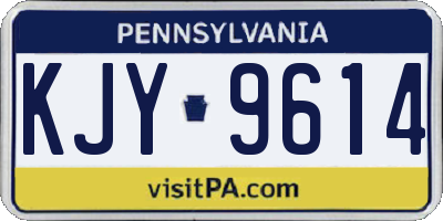 PA license plate KJY9614