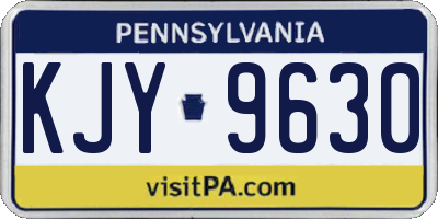PA license plate KJY9630