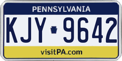 PA license plate KJY9642