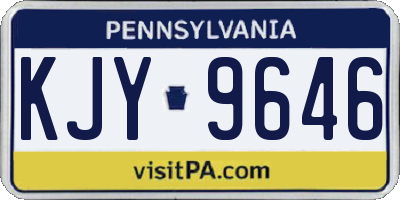 PA license plate KJY9646