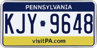 PA license plate KJY9648
