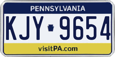 PA license plate KJY9654