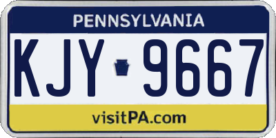 PA license plate KJY9667