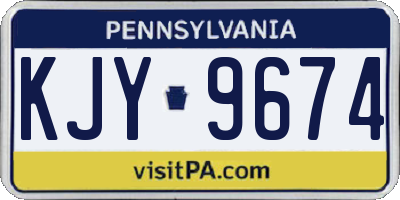 PA license plate KJY9674