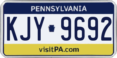 PA license plate KJY9692