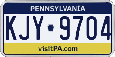 PA license plate KJY9704